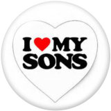 20MM  Ribbon  MOM   Print   glass  snaps buttons