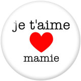 20MM  Ribbon  MOM   Print   glass  snaps buttons