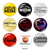 20MM  MOM  Print   glass  snaps buttons
