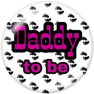 20MM  Ribbon  MOM   Print   glass  snaps buttons