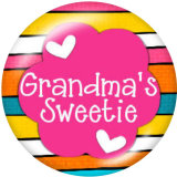 20MM  Butterfly  MOM   Print   glass  snaps buttons