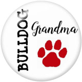 20MM  Ribbon  MOM   Print   glass  snaps buttons