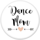20MM  Ribbon  MOM   Print   glass  snaps buttons