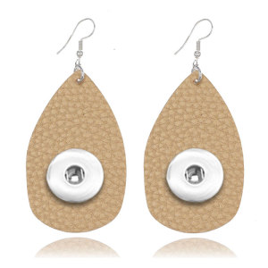 Solid color Leather snap earring fit 20MM snaps style jewelry
