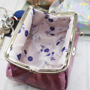 High capacity Laser flash Snaps coin purse Storage bag Clutch bag fit 18mm snap button jewelry