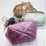 High capacity Laser flash Snaps coin purse Storage bag Clutch bag fit 18mm snap button jewelry