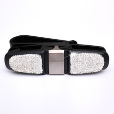 Car rotating car glasses holder, car card holder, bill holder, diamond-studded glasses holder