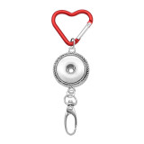Love heart shape Keychain Multifunctional hook Document hook Car Bag hook fit 18&20MM snap button jewelry