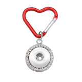 Love heart shape Keychain Multifunctional hook Document hook Car Bag hook fit 18&20MM snap button jewelry