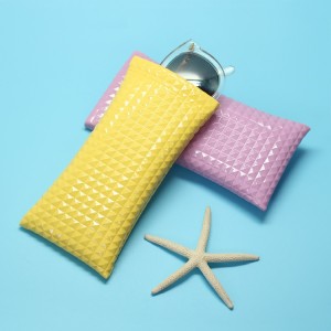 18*9CM Sunglasses bag PU leather bullet mouth portable waterproof glasses bag storage