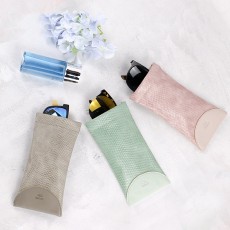 18*9CM Personality snake print PU elastic leather sunglasses bag solid color fashion myopia and presbyopic glasses bag in stock