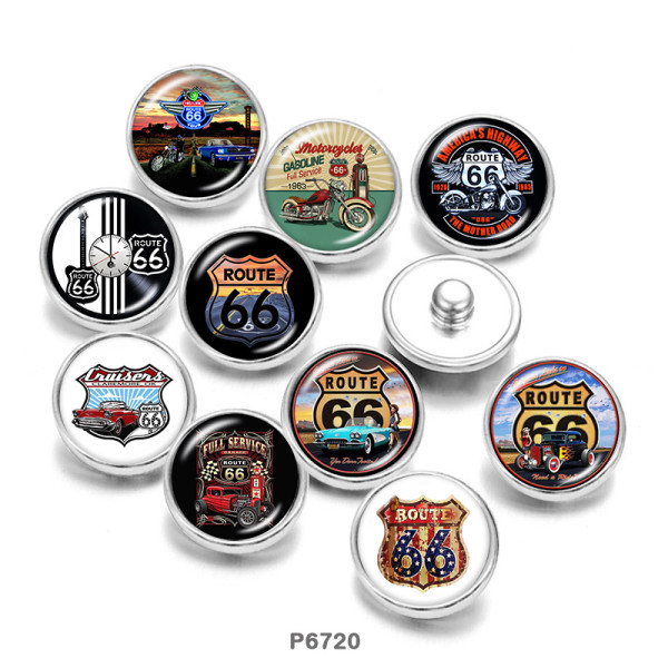 20MM   Game  Print   glass  snaps buttons