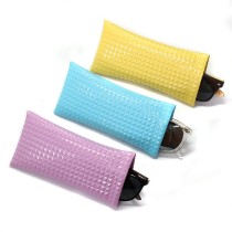 18*9CM Sunglasses bag PU leather bullet mouth portable waterproof glasses bag storage