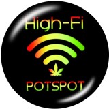 20MM Tai Chi  Print   glass  snaps buttons