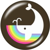 20MM  Tai Chi Print   glass  snaps buttons