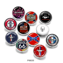 20MM   Car  sign   Print   glass  snaps buttons