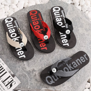 2 buttons Flip-flops slippers casual personality outdoor trend beach shoes fit18&20MM  snaps jewelry