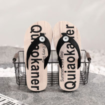 2 buttons Flip-flops slippers casual personality outdoor trend beach shoes fit18&20MM  snaps jewelry