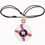 Team logo sport necklace with glass buckle Necklace with chain adjustable  fit 20MM chunks snaps jewelry