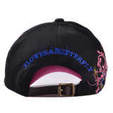 Flower butterfly summer sunscreen breathable cap fit 18mm snap button beige snap button jewelry