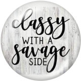 20MM  Cross   MOM  Print   glass  snaps buttons