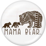20MM  Cross   MOM  Print   glass  snaps buttons