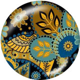 20MM Bohemia Pattern Print glass  snaps buttons