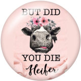 20MM  Cross   MOM  Print   glass  snaps buttons