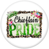 20MM  Cross   Print   glass  snaps buttons