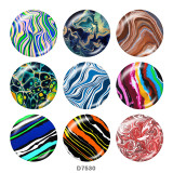 20MM   Pattern  Print   glass  snaps buttons