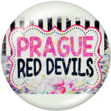 20MM  Cross   Print   glass  snaps buttons