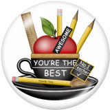 20MM   words  Apple  Print   glass  snaps buttons