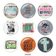 20MM  Cross   Print   glass  snaps buttons
