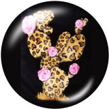 20MM  words   MOM   Cactus   Print   glass  snaps buttons