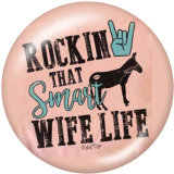 20MM  words   MOM   Cactus   Print   glass  snaps buttons