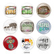 20MM  Cross   MOM  Print   glass  snaps buttons