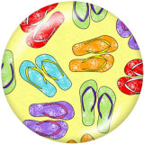 20MM   Summer  Sea  turtle   Print   glass  snaps buttons Beach Ocean
