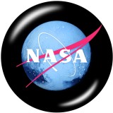 20MM  NASA    Print   glass  snaps buttons