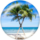 20MM   summer   Print   glass  snaps buttons  Beach Ocean