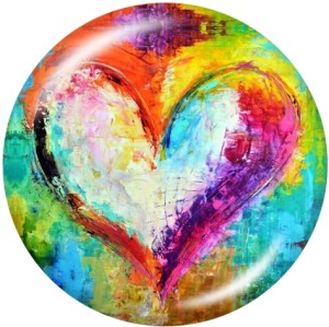 20MM  color  Love  Cat  Print   glass  snaps buttons