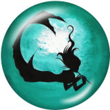 20MM  Mermaid   Print   glass  snaps buttons Beach Ocean