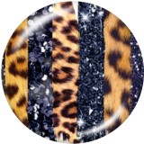 20MM   multicolor Leopard   Pattern   Print   glass  snaps buttons