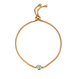 Stainless steel twelve birthday stone ladies bracelet jewelry
