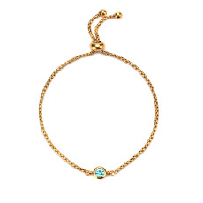 Stainless steel twelve birthday stone ladies bracelet jewelry