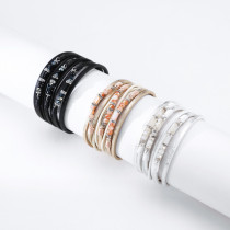 Bohemian Multilayer Crystal Bead Ethnic Leather Bracelet Personalized Fashion Accessories Multilayer Bracelet