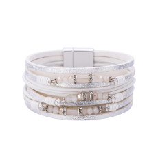Bohemian Multilayer Crystal Bead Ethnic Leather Bracelet Personalized Fashion Accessories Multilayer Bracelet
