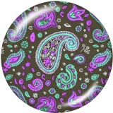 20MM  color  pattern   Print   glass  snaps buttons