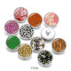 20MM    Pattern   Print   glass  snaps buttons