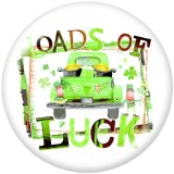 20MM  words   Car   Print   glass  snaps buttons