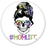 20MM  MOM  Beach  Print   glass  snaps buttons